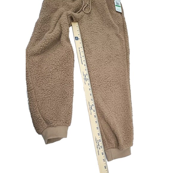 Hippie Rose Junior Sherpa Cozy Joggers Pants Elastic Unisex Size Large Brown New - Picture 7 of 14